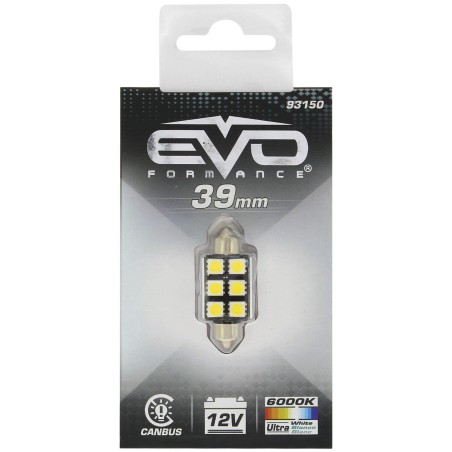 NAVETTE LED C5W SV8.5 39MM CANBUS - 6 LEDS - 6500K BLANC PURE - 1PC