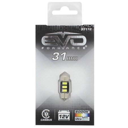 NAVETTE LED C5W SV8.5 31MM CANBUS - 3 LEDS - 6500K BLANC PURE - 1PC