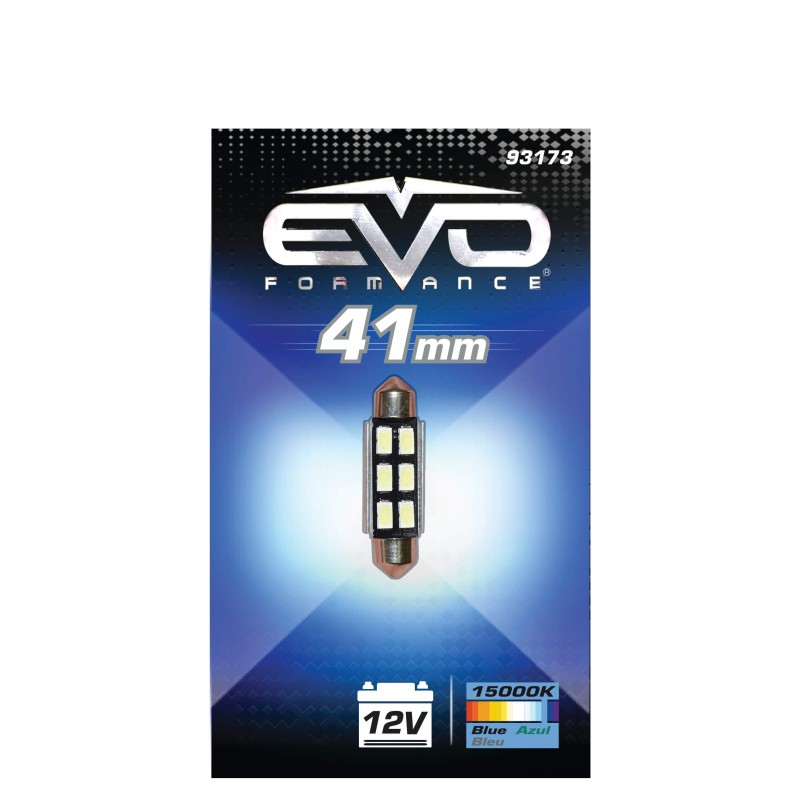 NAVETTE LED C5W SV8.5 6 41MM - 6 LEDS - BLEU - 1PC - SCT