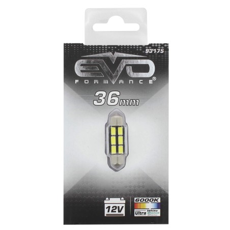 NAVETTE LED C5W SV8.5 36MM - 6 LEDS - 6500K BLANC PURE - 1PC