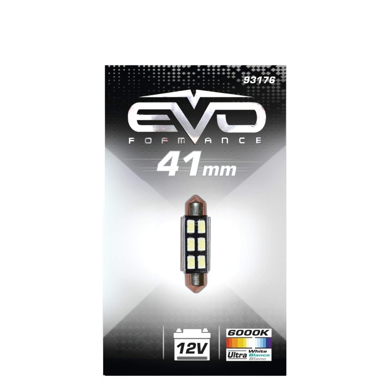 NAVETTE LED C5W SV8.5 41MM - 6 LEDS - 6500K BLANC PURE - 1PC