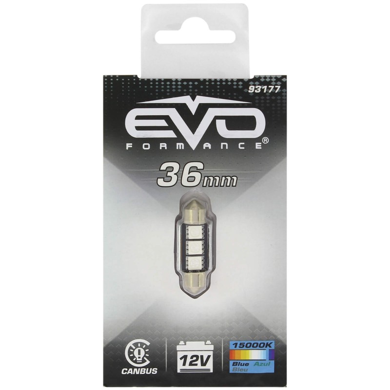 NAVETTE LED C5W SV8.5 36MM CANBUS - 3 LEDS - BLEU - 1PC - SCT
