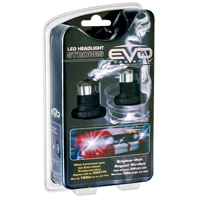 STROBE PACE CAR LED TRIPLE FLASH - 6500K BLANC PURE - 2PCS - SCT