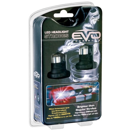 STROBE PACE CAR LED TRIPLE FLASH - 6500K BLANC PURE - 2PCS - SCT