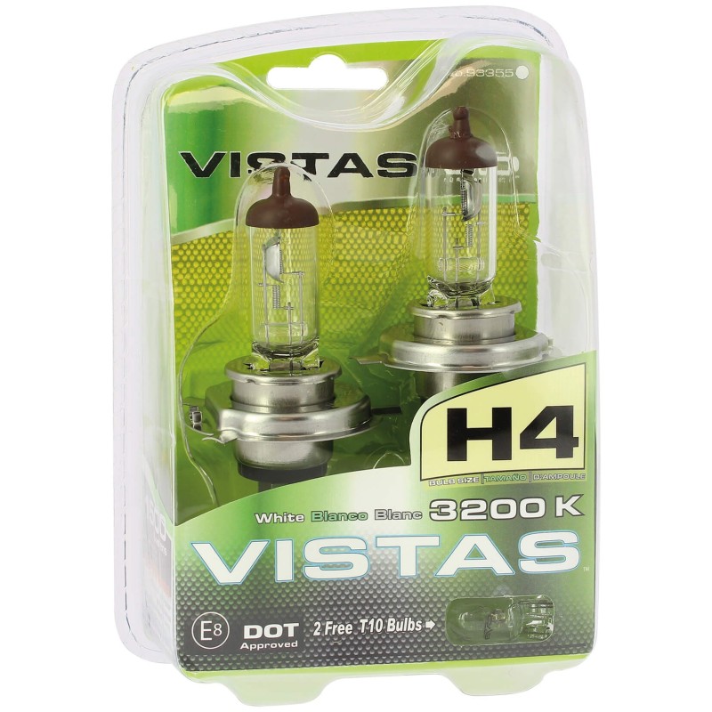 AMPOULE H4 P43T VISTAS 55/60W - 3200K BLANC - E8 - 2PCS