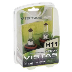 AMPOULE H11 PGJ19-2 VISTAS 55W - 3200K BLANC - E4 - 2PCS