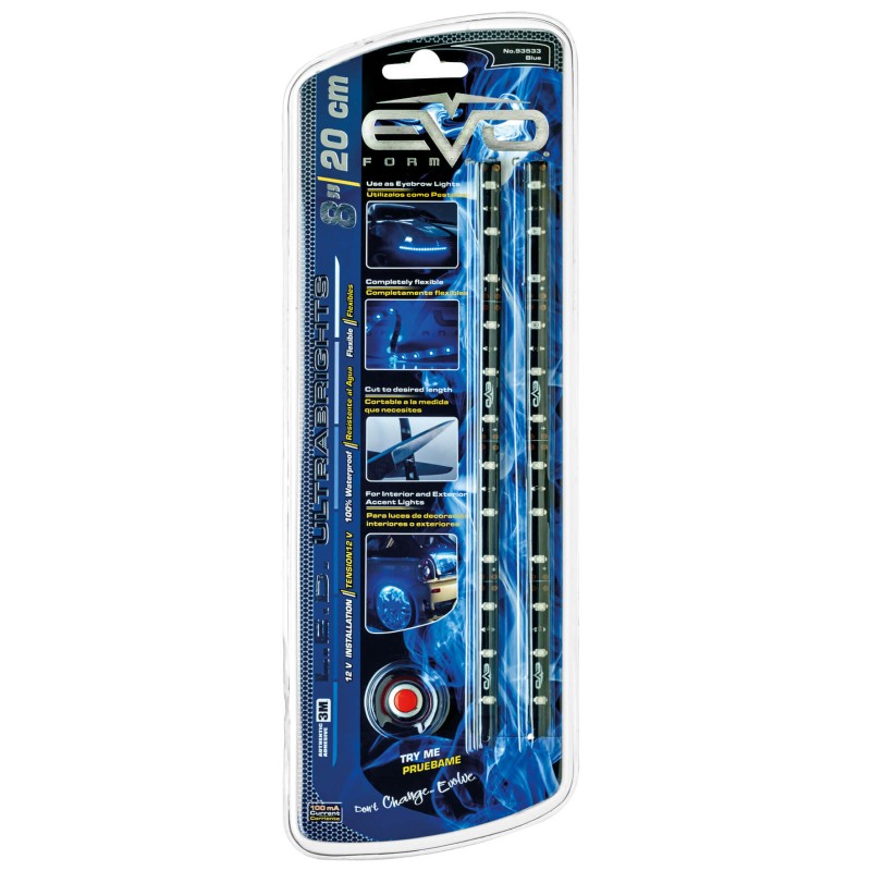 BANDE LED ULTRABRIGHT 20CM - BLEU - 2PCS