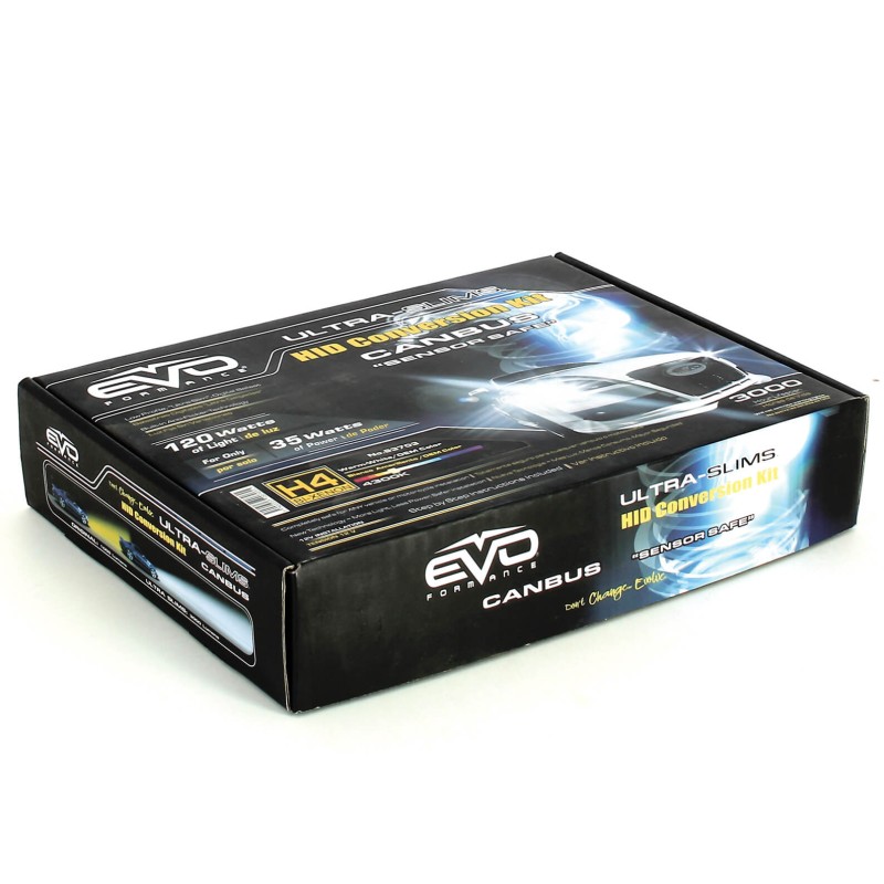 KIT HID H4 P43T SLIM BALLAST CANBUS 35W - 4300K BLANC ORIGINE - SCT