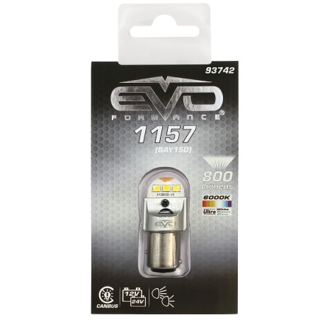 AMP.LED S800 12V P21/5W BAY15D 2 PLOTS CANBUS-6500K BLANC PURE-1PC