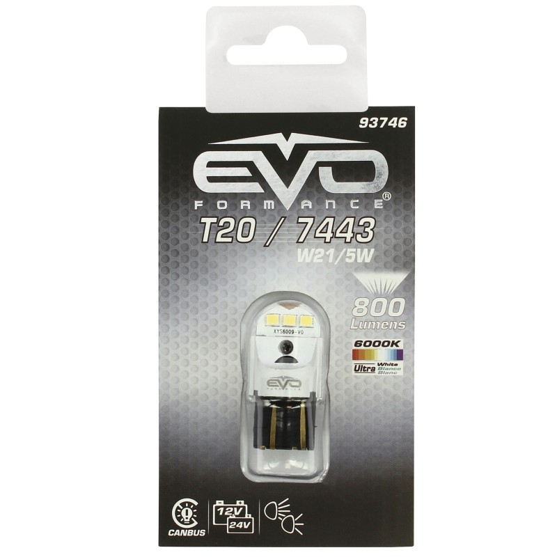 AMP.LED S800 12V T20 W21/5W DBLE FILAMENT CANBUS-6500K BL.PURE-1PC