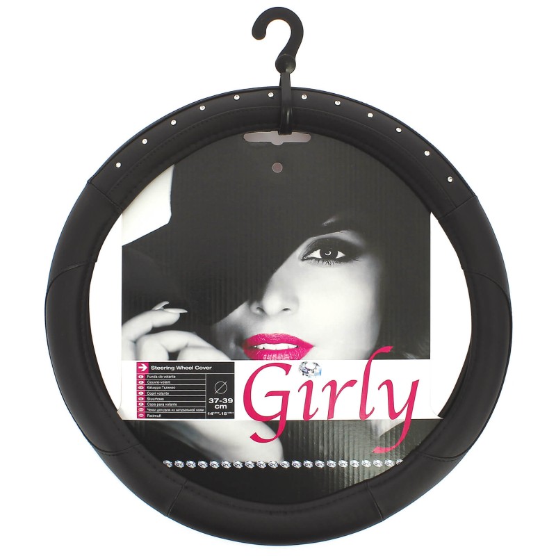 COUVRE VOLANT 37-39CM BLACK DIAMONDS