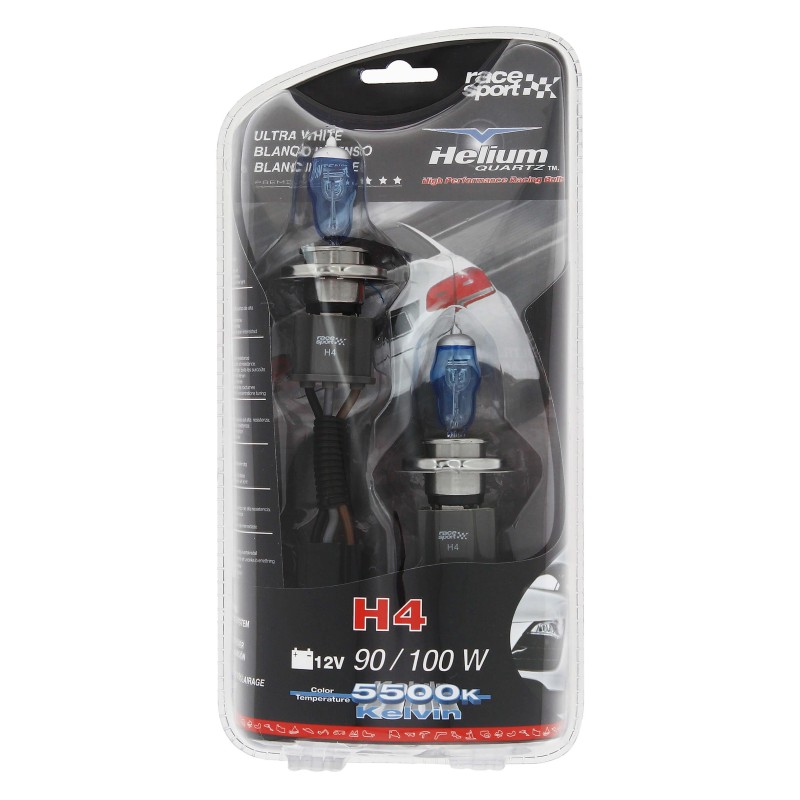 COFFRET 2 AMPOULES HELIUM H4 12V 100W NON HOMOLOG. ROUTE - SCT