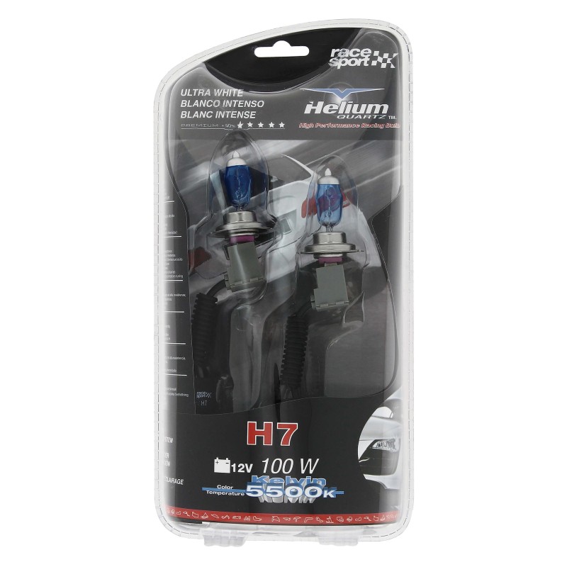 COFFRET 2 AMPOULES HELIUM H7 12V 100W NON HOMOLOG. ROUTE - SCT