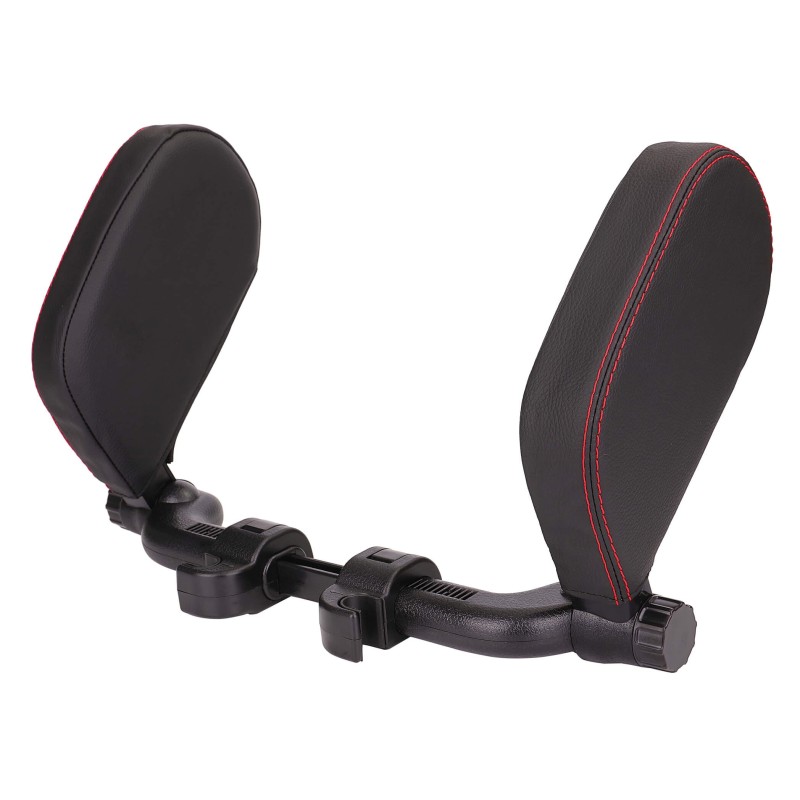 REPOSE-TETE COMFORT+ RIGIDE ET REGLABLE NOIR SURPIQURE ROUGE 2 - SCT