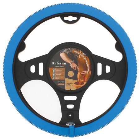 COUVRE VOLANT STYLE ARTISAN 37-39 CM BLEU - SCT