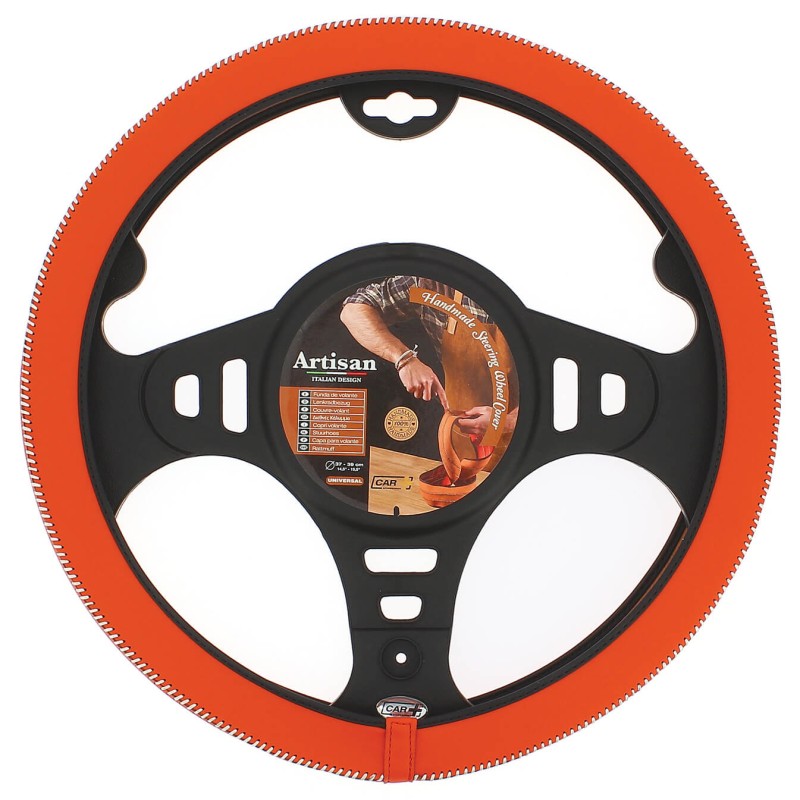 COUVRE VOLANT STYLE ARTISAN 37-39 CM ORANGE - SCT
