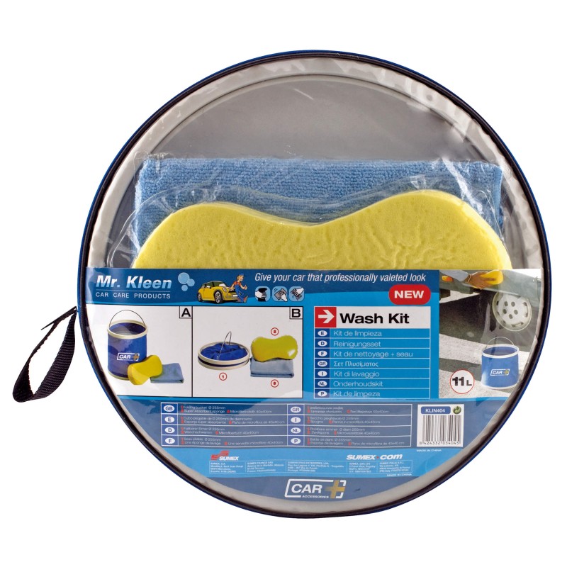 KIT NETTOYAGE MR KLEEN SEAU + EPONGE + CHIFFON - FDS