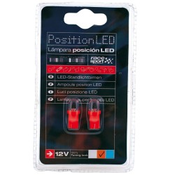 BLISTER 2 AMPOULES FEUX DE POSITION LED T10-WEDGE ORANGES - SCT