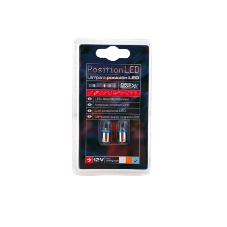 AMPOULES FEUX DE POSITION LED BA9S BLEUES 2PCES - FDS