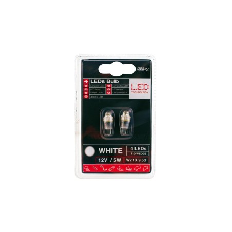 BLISTER 2 AMPOULES LED 12V T10 WEDGE BLANCHES - SCT