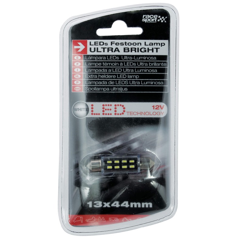 LAMPE TEMOIN A LEDS ULTRA BRILLANT 13X44 BLANC - SCT
