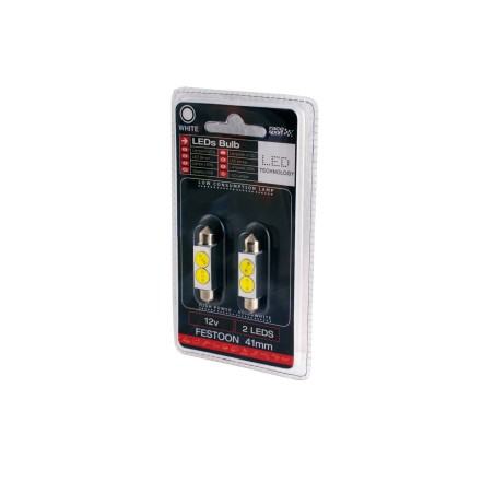 AMPOULES NAVETTES 2LEDs 12V 41mm - FDS