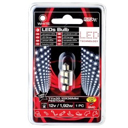 AMPOULE NAVETTE LED BLANC SMD 12V 1,92W CANBUS READY - SCT