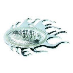 EMBLEME CHROME ENTOURAGE DE REPETITEURS FLAM PEUG/CITRO 2PCES -FDS