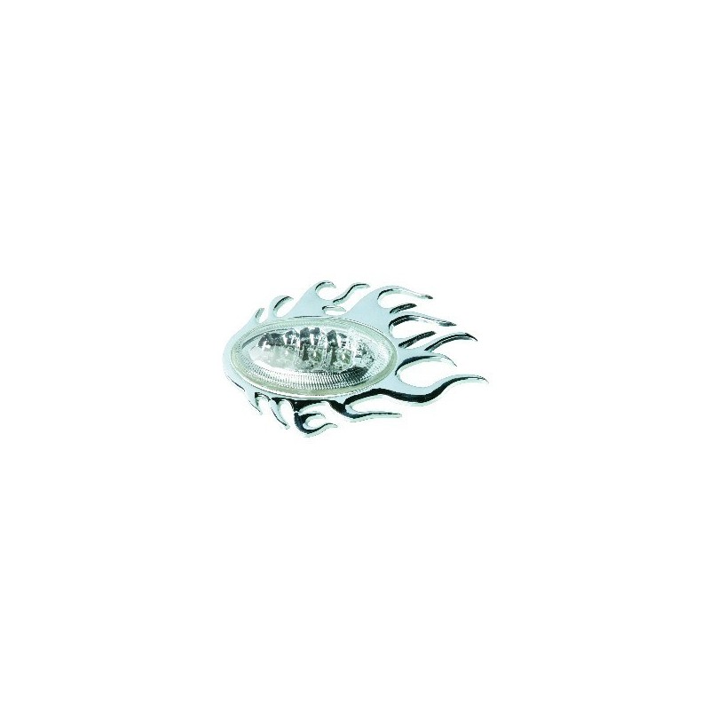 EMBLEME CHROME ENTOURAGE DE REPETITEURS FLAM PEUG/CITRO 2PCES -FDS