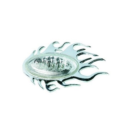 EMBLEME CHROME ENTOURAGE DE REPETITEURS FLAM PEUG/CITRO 2PCES -FDS