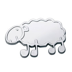 EMBLEME CHROME MOUTON BASQUE 57X40MM - SCT
