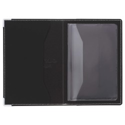 PORTE PAPIERS PVC LUXE PIQURE SELLIER 2 VOLETS OM POUR VOITURE