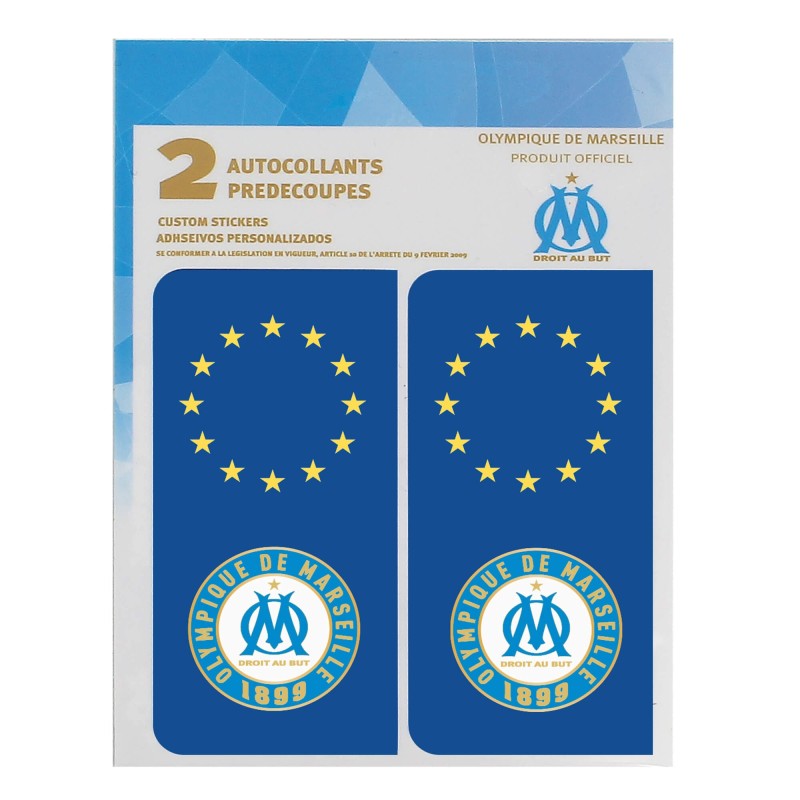 AUTOCOLLANTS PREDECOUPES EUROPE/LOGO OM SACHET DE 10 PCS - SCT