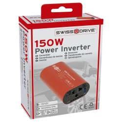 CONVERTISSEUR 12V/230V 150W+USB 2.4A*2+CABLE 12V