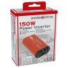 CONVERTISSEUR 12V/230V 150W+USB 2.4A*2+CABLE 12V