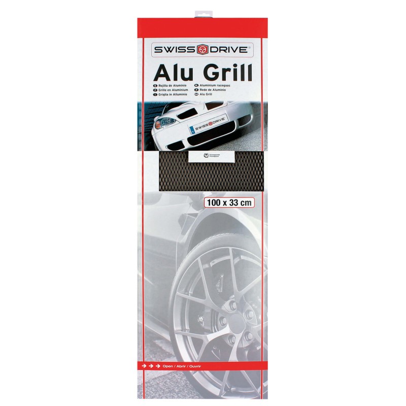 GRILLE ALU 33X100CM NOIR
