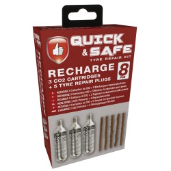 RECHARGE 3 CARTOUCHES CO2 + 5 MECHES - MSDS