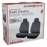 HOUSSES DE SIEGE AVANT VENISE 4PCS NOIR SURPIQURES GRISES