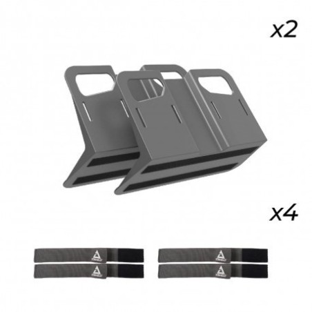 PACK STAYHOLD METRO GRIS - 2 METRO + 4 SANGLES QUICK - SCT
