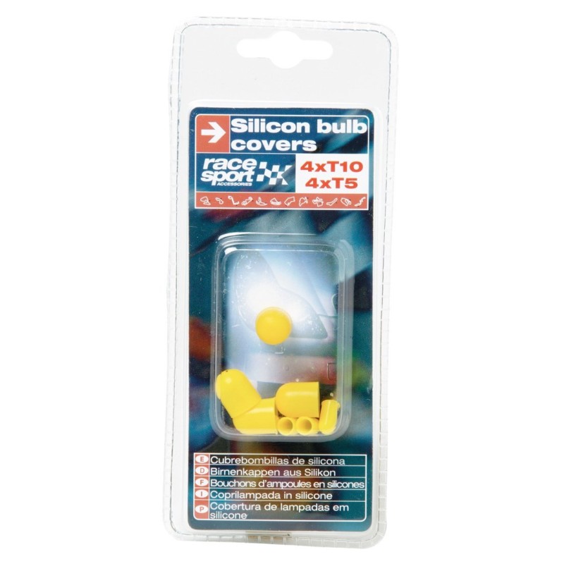 CACHES AMPOULES T5+T10 SILICONE JAUNES - FDS