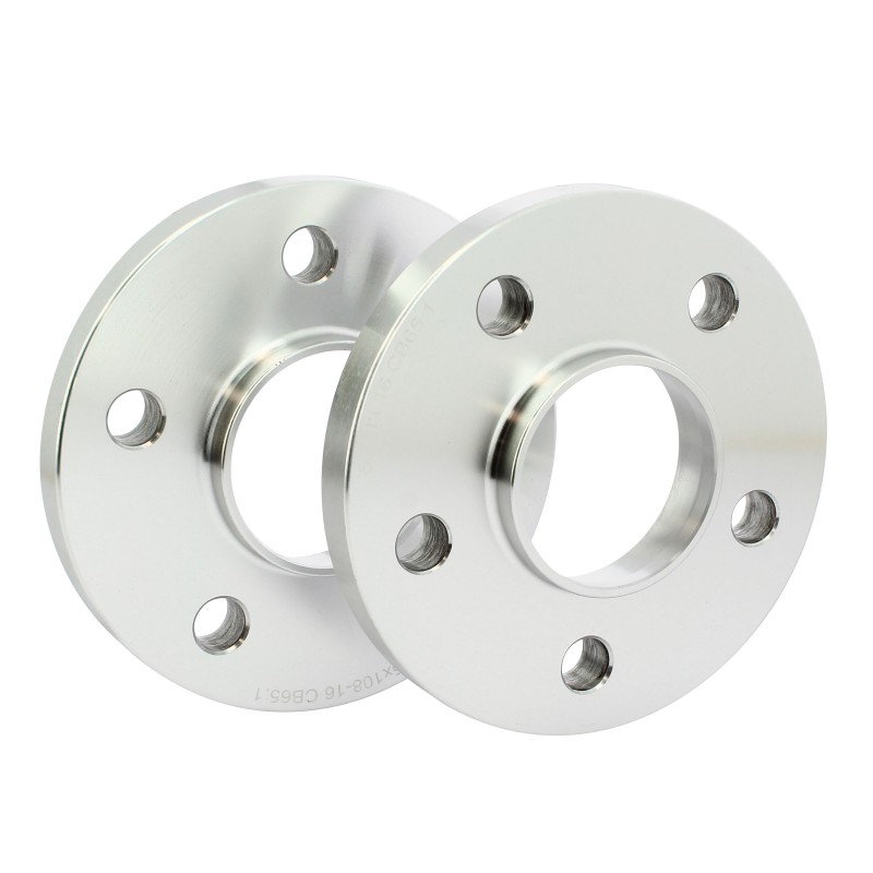KIT DE 2 ELARGISSEURS DE VOIE 16MM 5X108 65.1 + VIS 12X1.25 PLATS