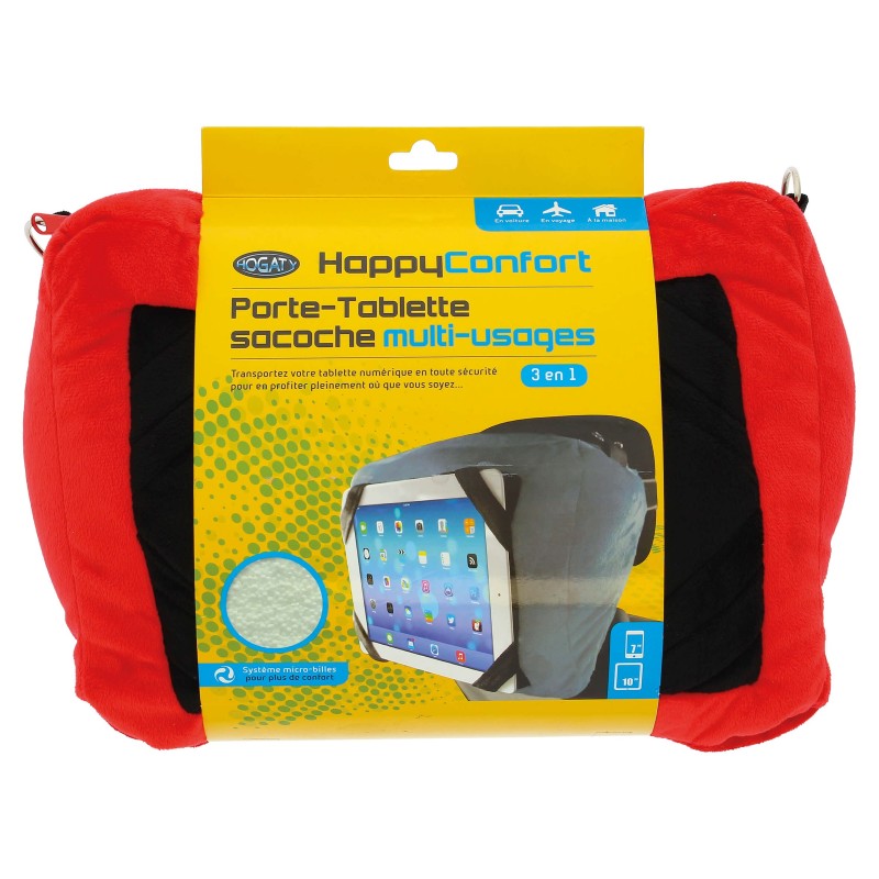 COUSSIN PORTE-TABLETTE ET SACOCHE DE RANGEMENT HAPPYCONFORT 3EN1 -SCT