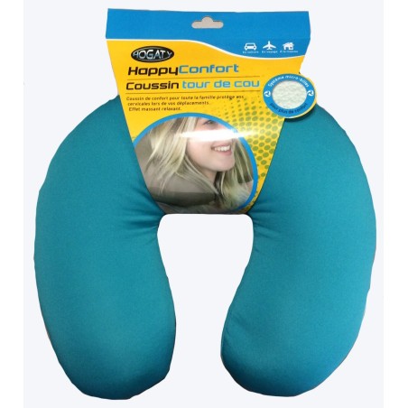 TOUR DE COU HAPPY CONFORT MICROBILLE BLEU TURQUOISE, OKO-TEX - SCT