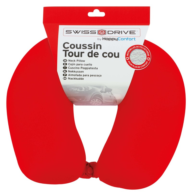 TOUR DE COU HAPPY CONFORT MICROBILLE FERME PRESSION ROUGE, OKO- TEX
