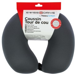 TOUR DE COU HAPPY CONFORT MICROBILLE FERME PRESSION GRIS, OKO-TEX