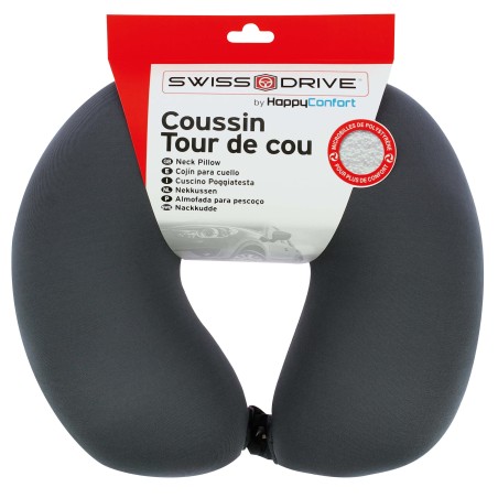 TOUR DE COU HAPPY CONFORT MICROBILLE FERME PRESSION GRIS, OKO-TEX