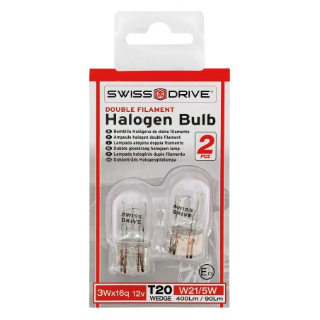 BLISTER 2 AMPOULES WEDGE 12V. W21/5W. T20 3Wx16D.