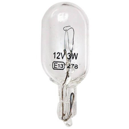 BOITE 10 AMPOULES WEDGE 12V 3W T10 - SCT