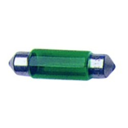 BLISTER 2 AMPOULES NAVETTE 12V 5W T11X35 SV8,5D VERTE - FDS