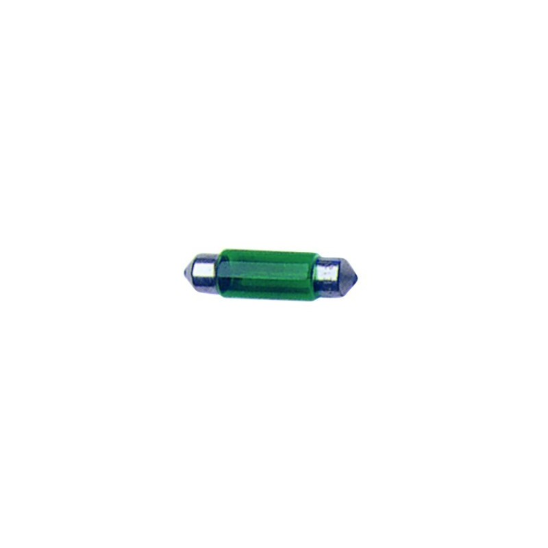 BLISTER 2 AMPOULES NAVETTE 12V 5W T11X35 SV8,5D VERTE - FDS
